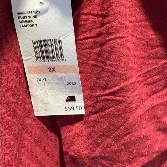 Jessica Simpson Women’s Top Ruby Flare Sleeve Size 2X New - Picture 6 of 13